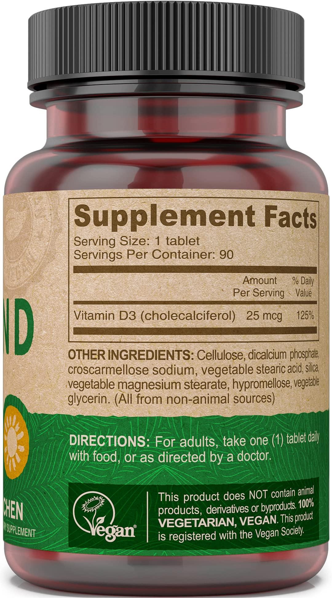 DEVA detalle de líquen fuente vegetal de vitamina D3