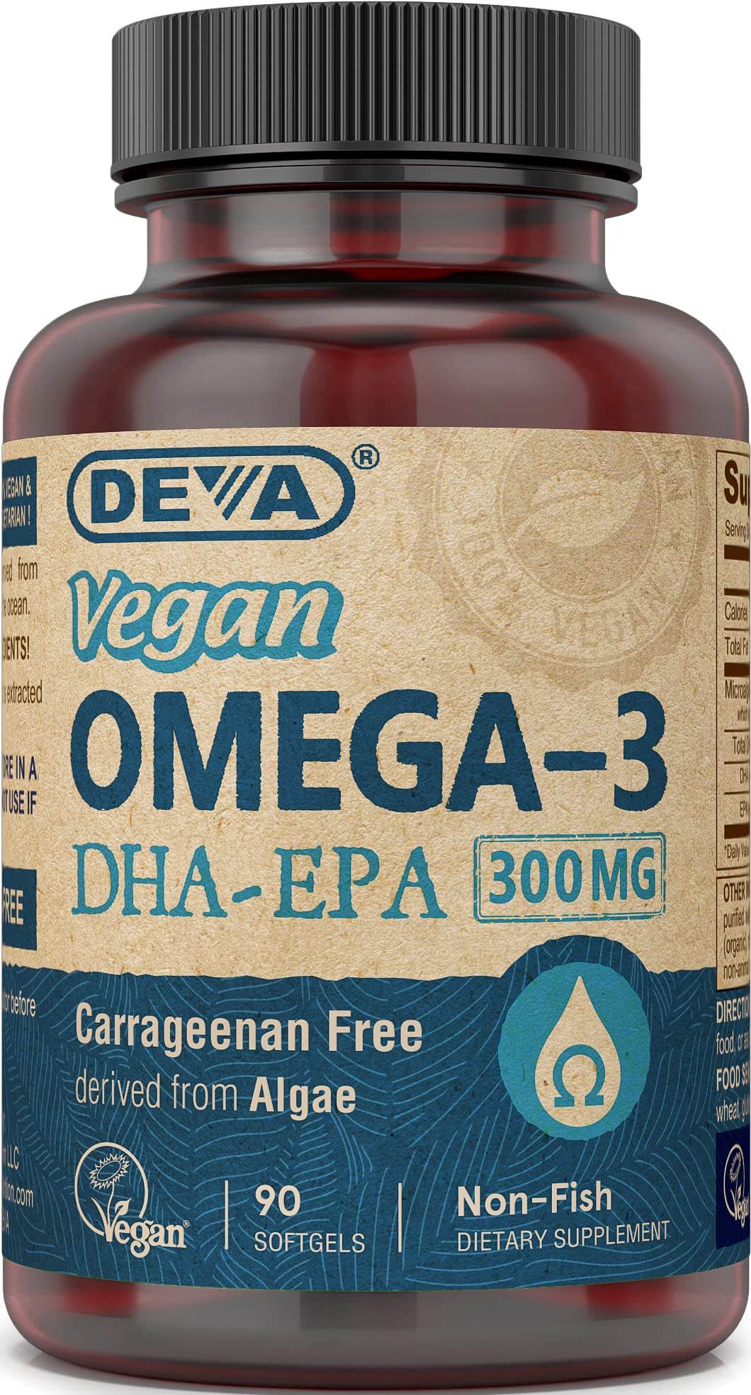 DEVA frente del envase mostrando la marca y beneficios veganos