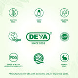 DEVA aceite de microalga derramándose para destacar origen no pesquero