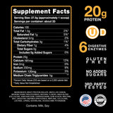 Devotion Nutrition primer plano del polvo con textura fina y mezcla sin grumos