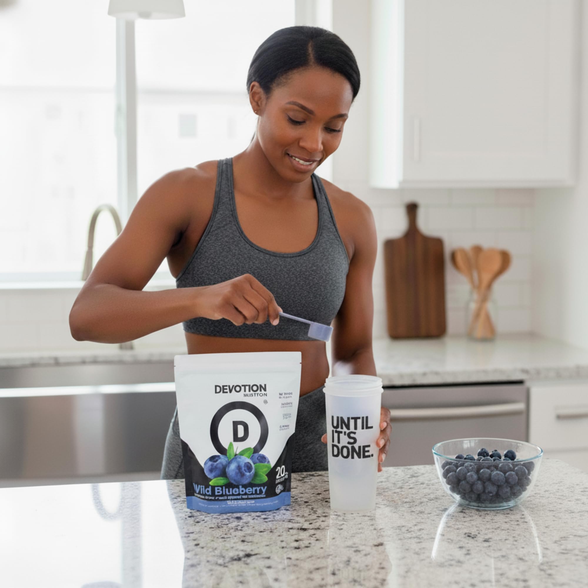 Devotion Nutrition etiqueta con ingredientes y certificaciones para tranquilidad