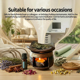 DHwebWLP quemador calentando hierbas y flores para liberar aromas naturales