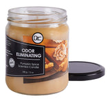 Dianne's Custom Candles detalle de etiqueta que destaca la mezcla Pumpkin Spice