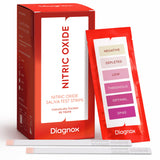 Diagnox HEALTH empaque frontal mostrando 30 pruebas y instrucciones claras