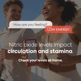 Diagnox HEALTH primer plano de la tira con reactivo visible para lectura rápida