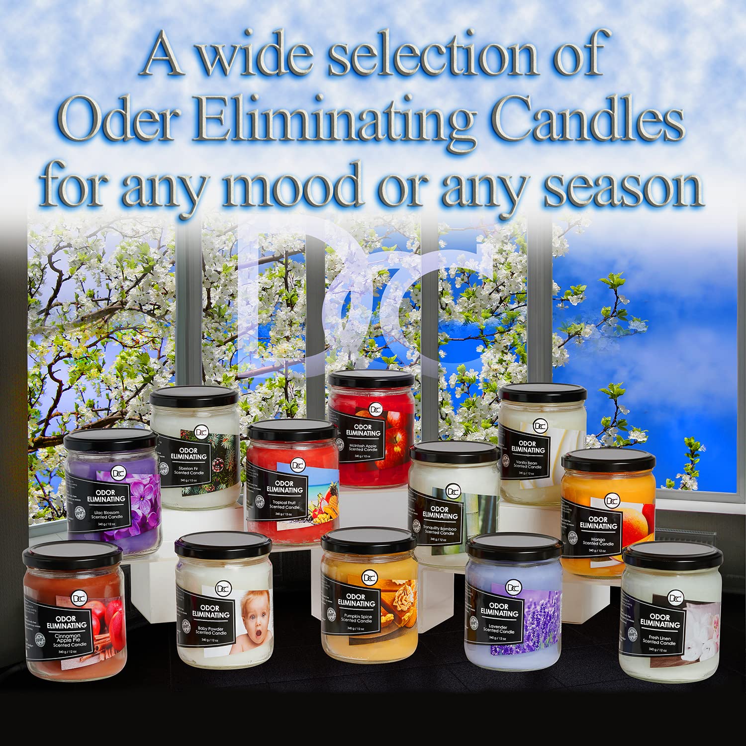 Dianne's Custom Candles ambiente de sala con Bamboo creando aroma agradable y limpio
