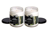 Dianne's Custom Candles textura de la cera Bamboo que indica combustión uniforme