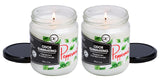 Dianne's Custom Candles primer plano de la cera de soja, combustión limpia y duradera