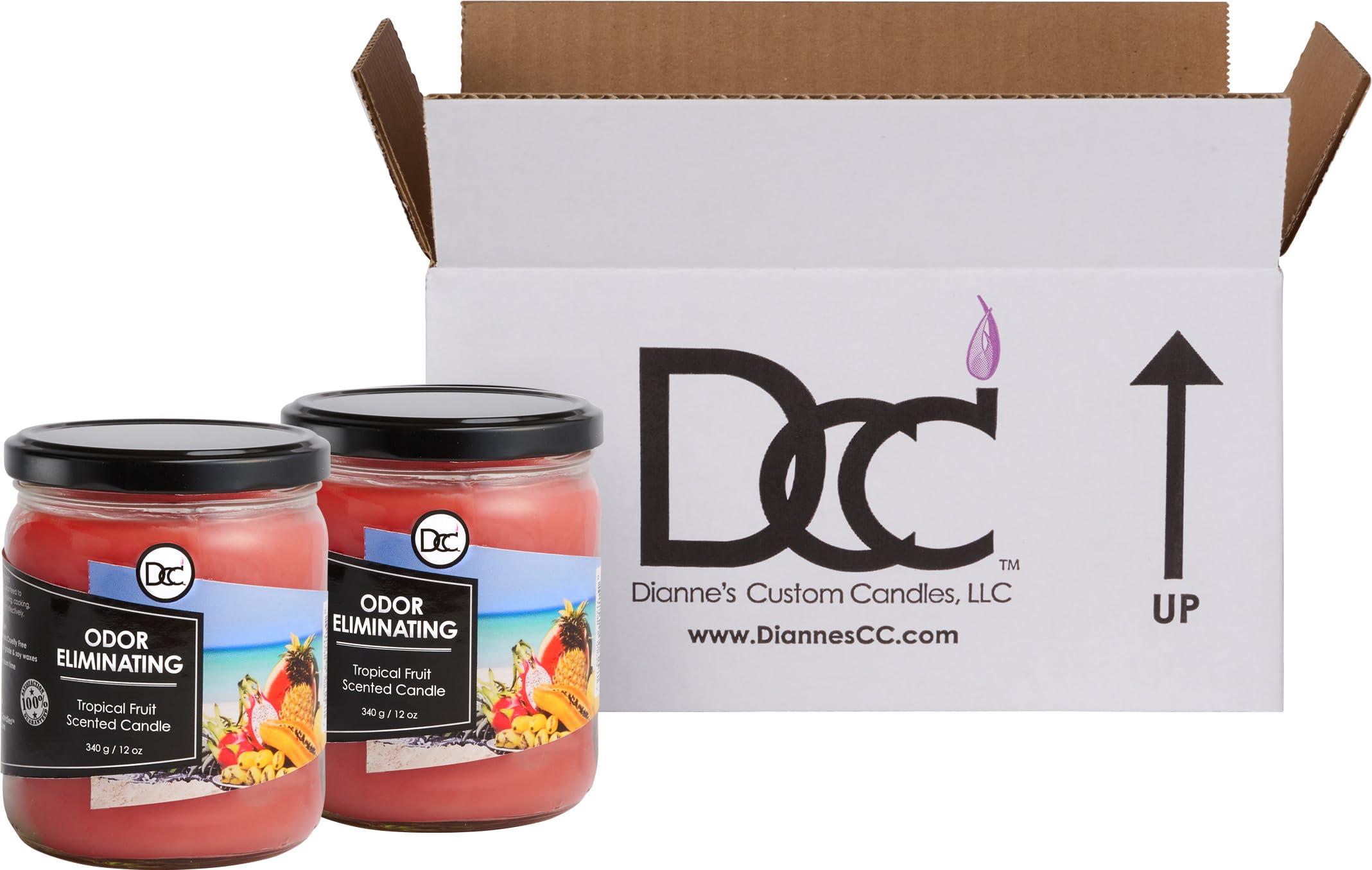Dianne's Custom Candles primer plano de la cera muestra textura y calidad natural