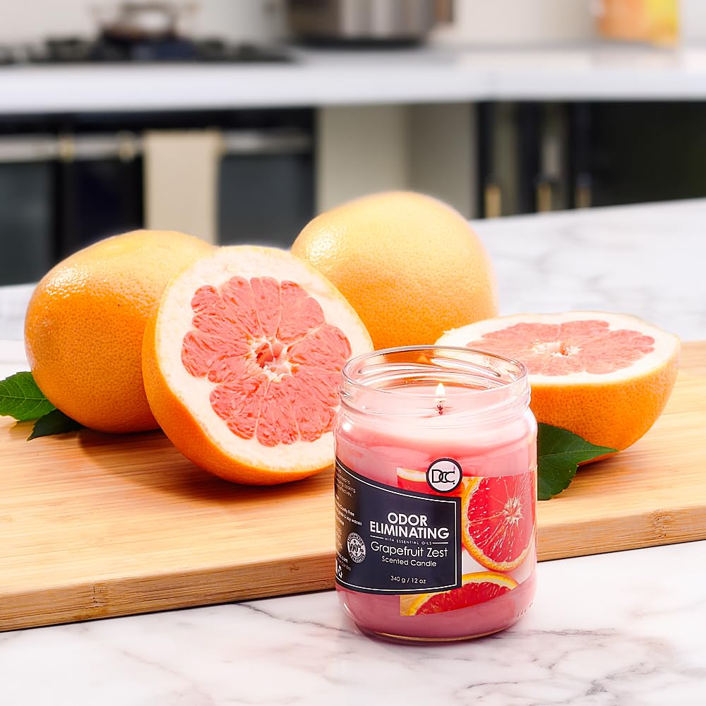 Dianne's Custom Candles pomelo fresco cerca para indicar la fragancia cítrica