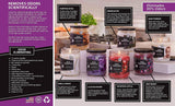 Dianne's Custom Candles etiqueta con ingredientes y certificaciones para mayor confianza