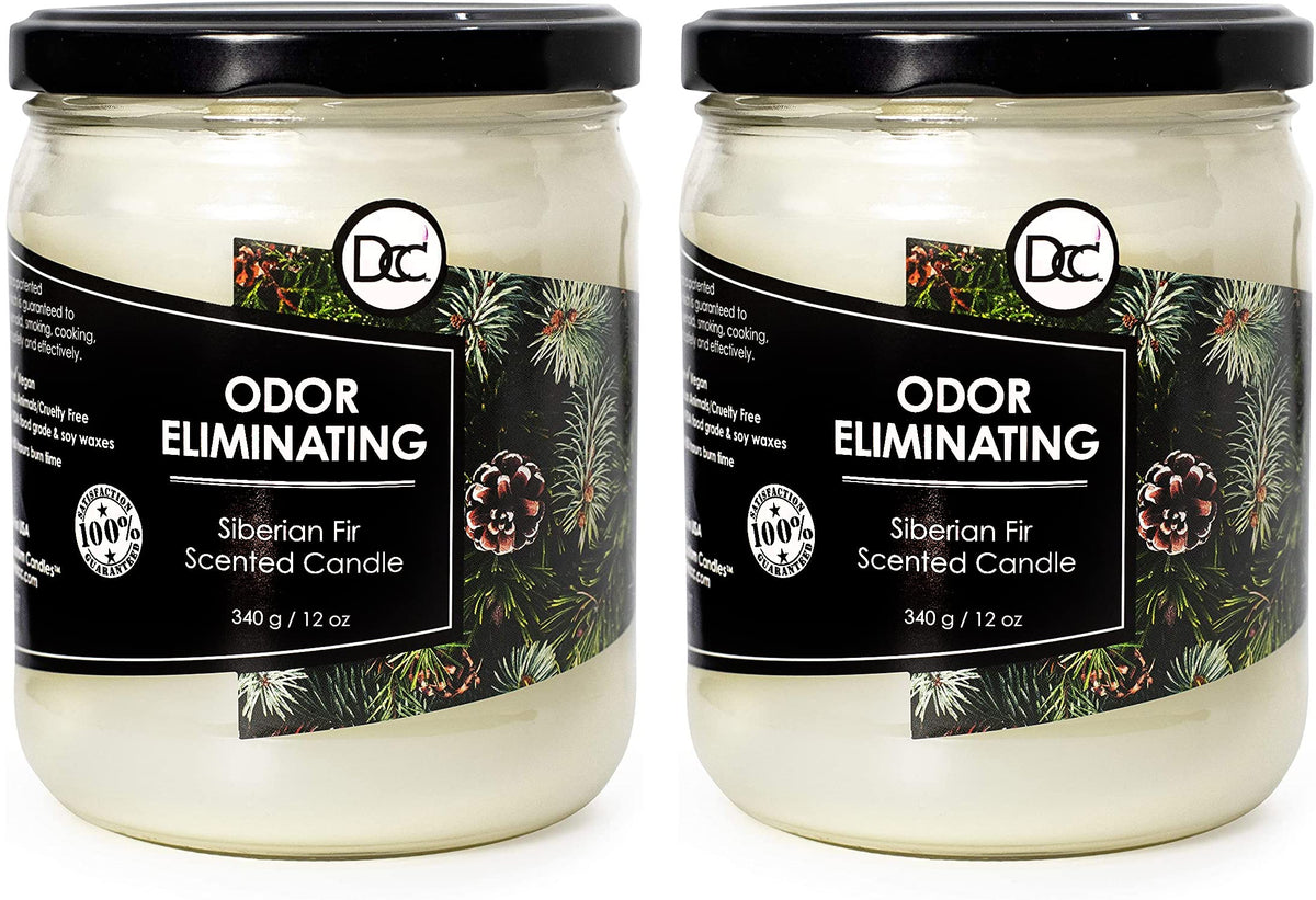 Dianne's Custom Candles vista frontal pack dos vela elimina olores