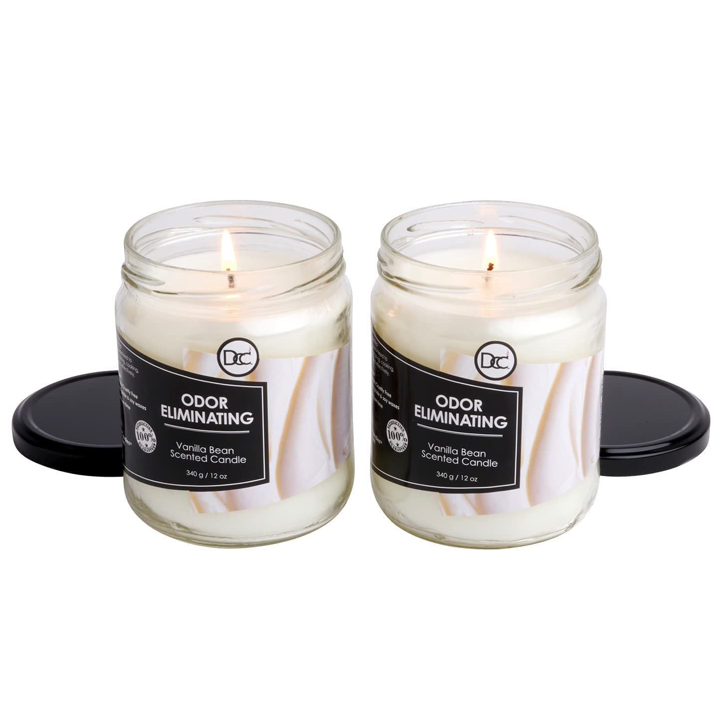 Dianne's Custom Candles tapa mostrada cerrada, protege fragancia y frescura