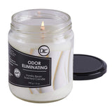 Dianne's Custom Candles textura de cera vegetal mostrando calidad y quemado uniforme