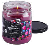 Etiqueta de Dianne's Custom Candles Very Berry con ingredientes y duración visible