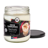 Dianne's Custom Candles detalle de la etiqueta que destaca ingredientes y tecnología eliminadora de olores