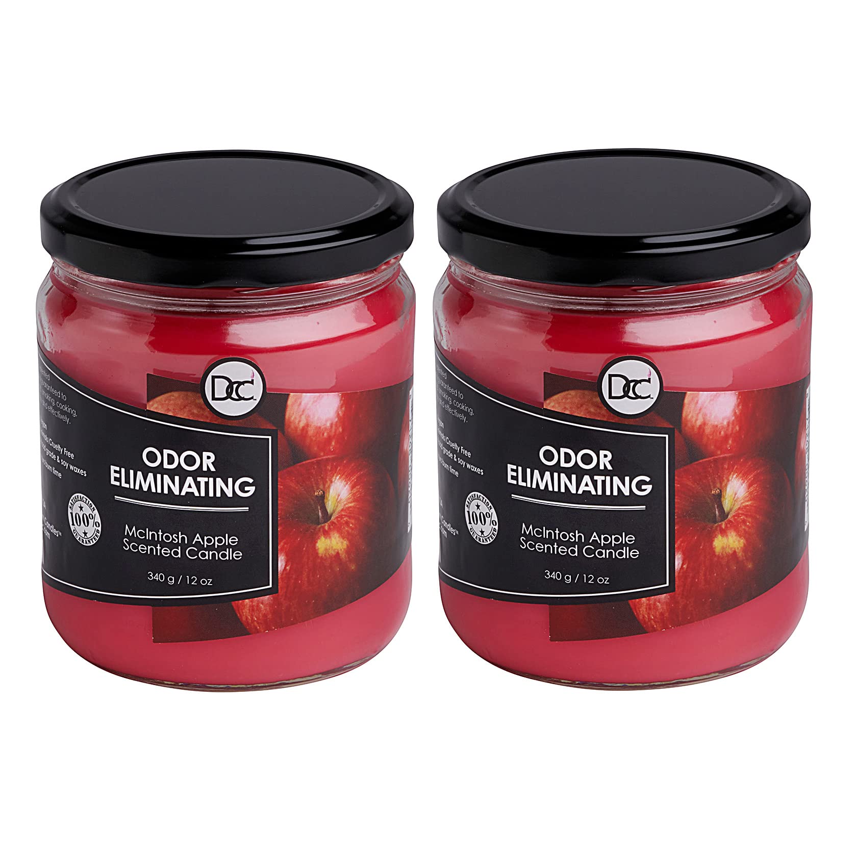 Dianne's Custom Candles pack frontal muestra aroma McIntosh Apple y neutralización