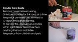 Dianne's Custom Candles vela en mesa de comedor mostrando uso durante reuniones y comidas