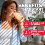 DietWorks producto en mano para comparar tamaño y facilidad de transporte