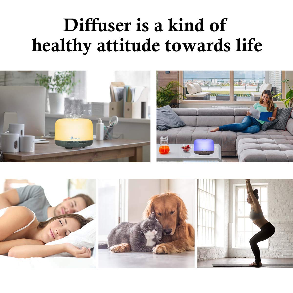 Diffuserlove control remoto en mano para ajuste cómodo y sin levantarse