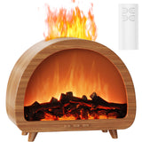 Diffuserlove vista frontal con efecto chimenea y ambiente cálido