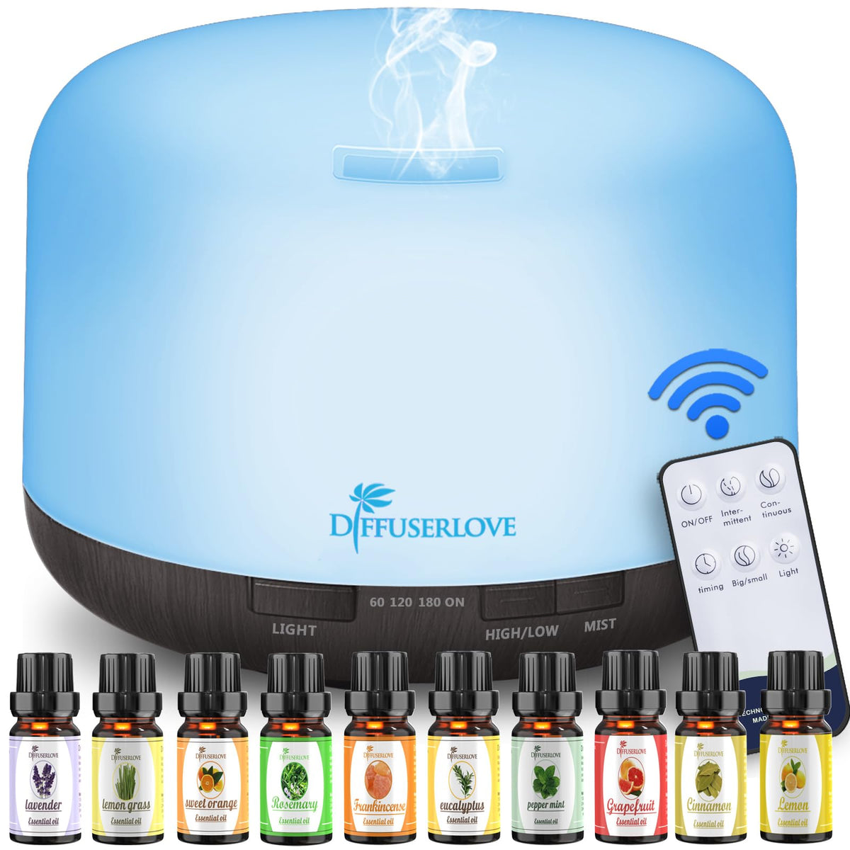 Diffuserlove vista frontal del difusor mostrando diseño y beneficio ambiental
