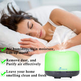 Diffuserlove lámpara LED 7 colores creando ambiente relajante en habitación