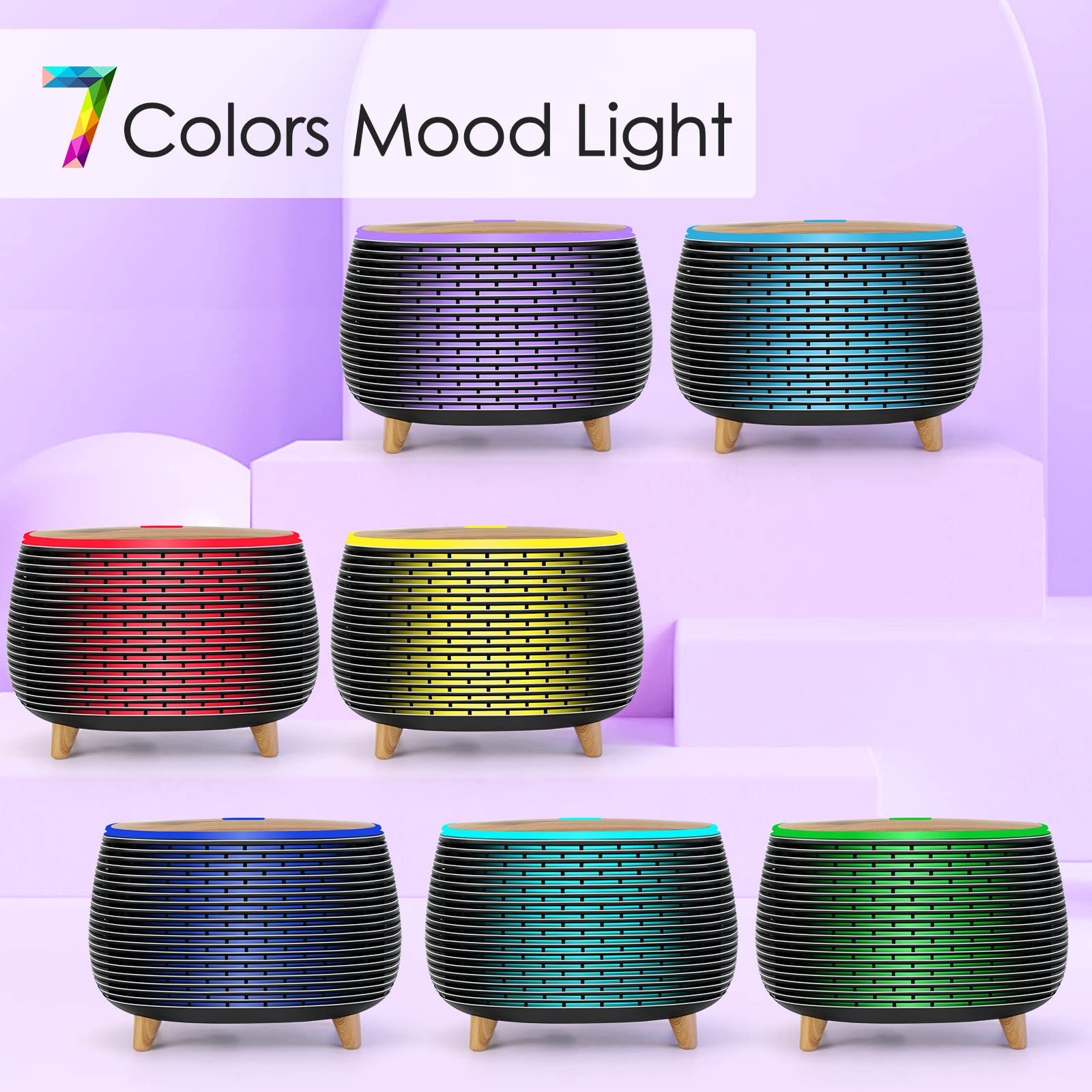 Diffuserlove emitiendo niebla en sala para humidificar y aromatizar el ambiente