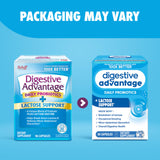 Digestive Advantage botella abierta con cápsulas listos para uso diario
