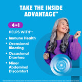 Digestive Advantage cápsulas esparcidas junto al envase para ver contenido