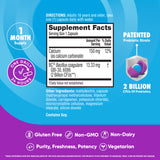 Cápsula Digestive Advantage abierta mostrando polvo probiótico interior