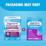Digestive Advantage primer plano de una cápsula destacando su recubrimiento protector
