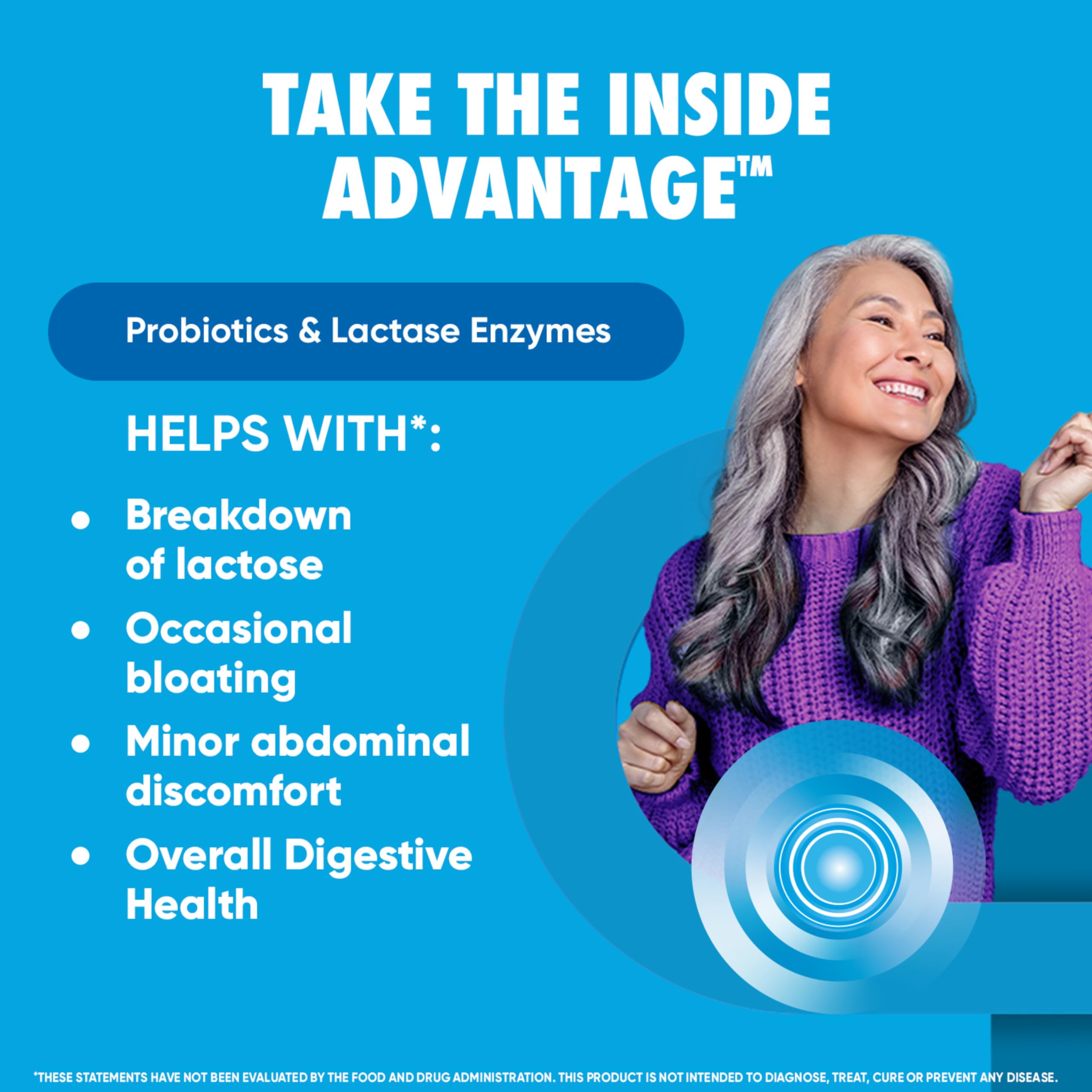 Digestive Advantage cápsulas en primer plano destacando la textura y calidad
