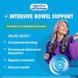 Digestive Advantage comparación de tamaño con monedas para escala