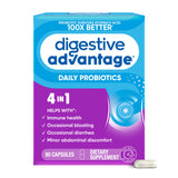 Digestive Advantage frente del envase mostrando 80 cápsulas y beneficios