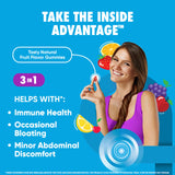 Digestive Advantage primer plano de textura de gomitas, aspecto natural
