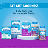 Digestive Advantage persona tomando gomita, uso cotidiano práctico