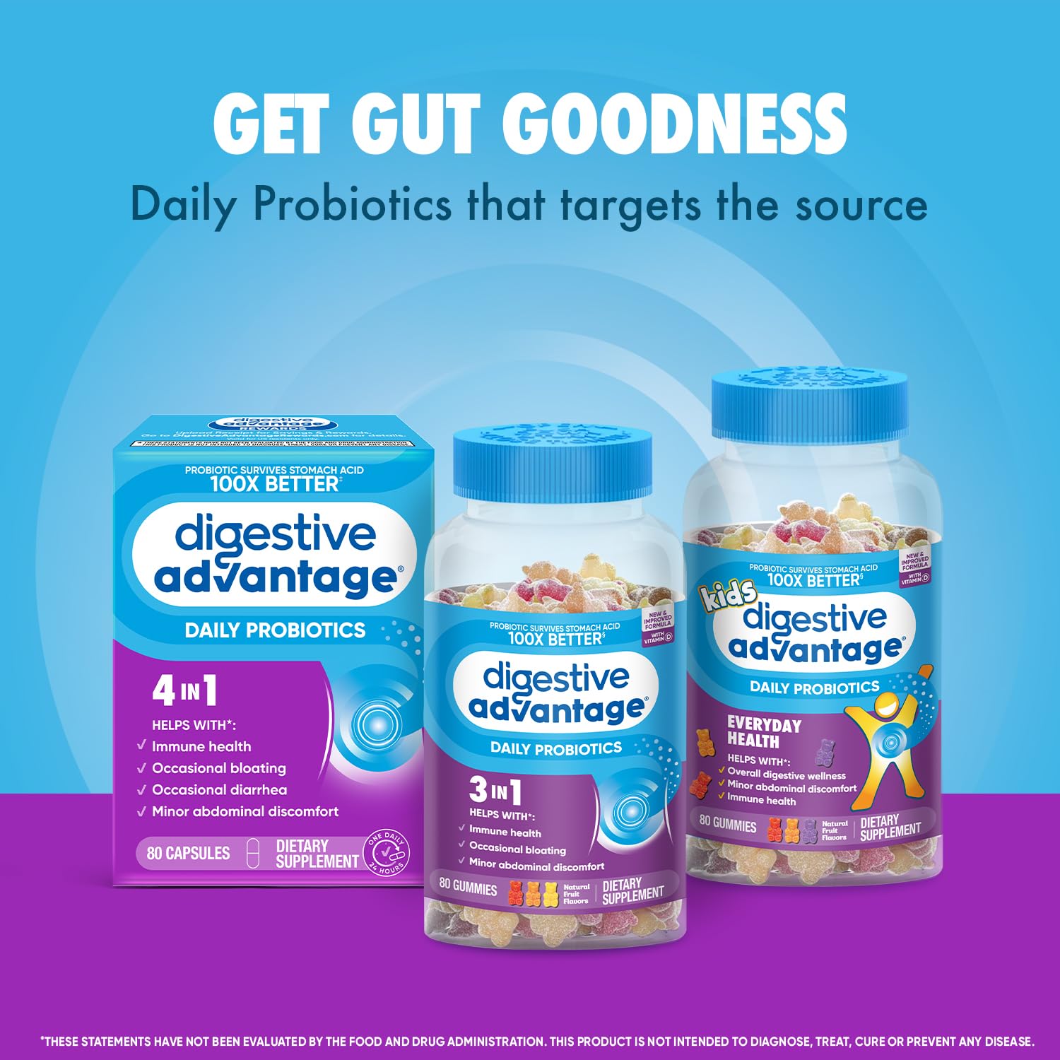 Digestive Advantage toma diaria con vaso de agua como rutina sencilla