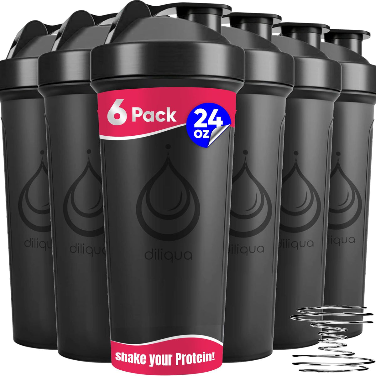 diliqua frontal del pack de seis botellas, transporte seguro y práctico