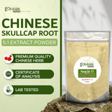 Dimmak Herbs polvo de Scutellaria textura cerca para fácil mezcla y absorción