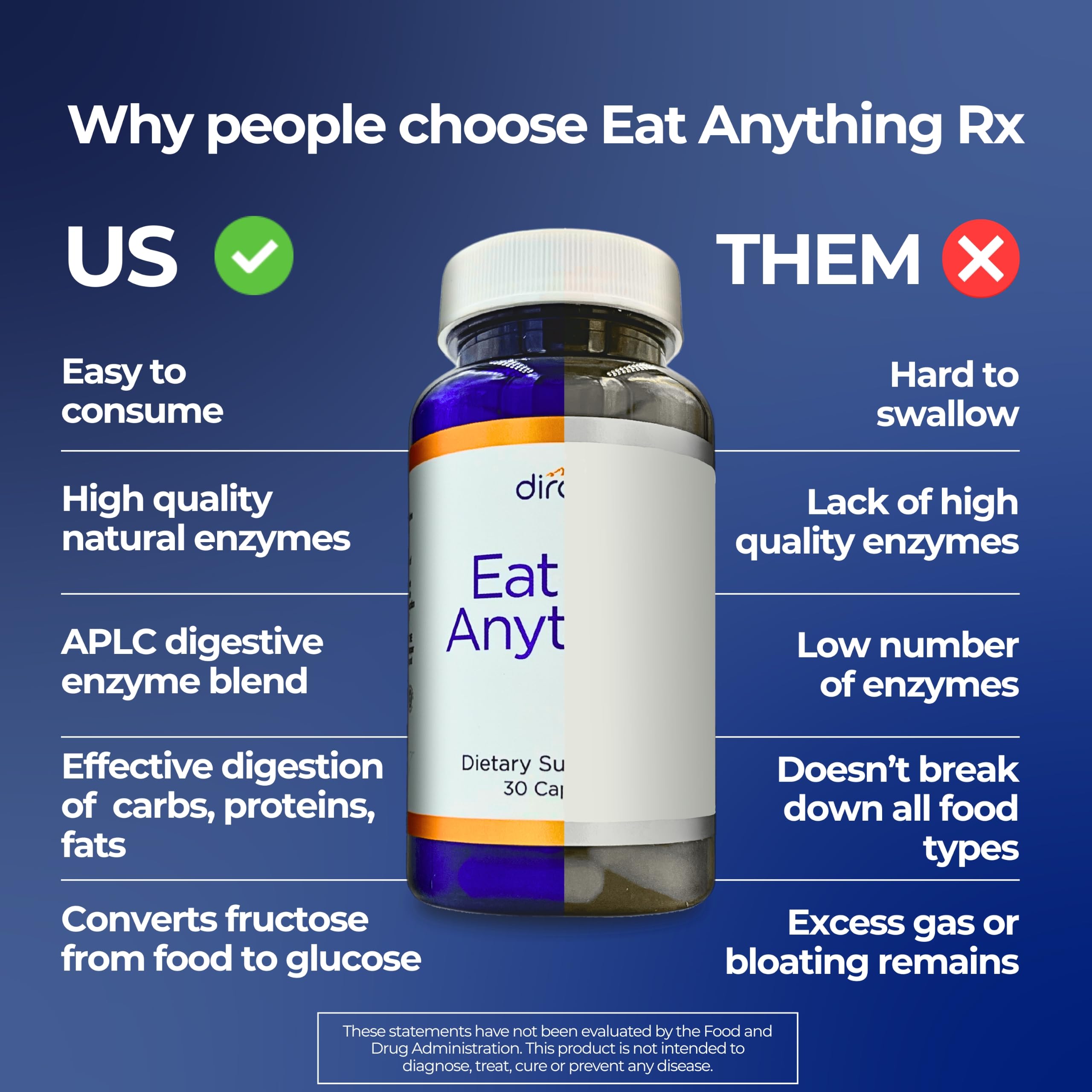 Dirobi Eat Anything Rx comparación de tamaño en mano para referencia práctica
