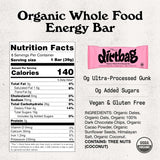 Dirtbag Bar primer plano de textura con avena, semillas y chocolate