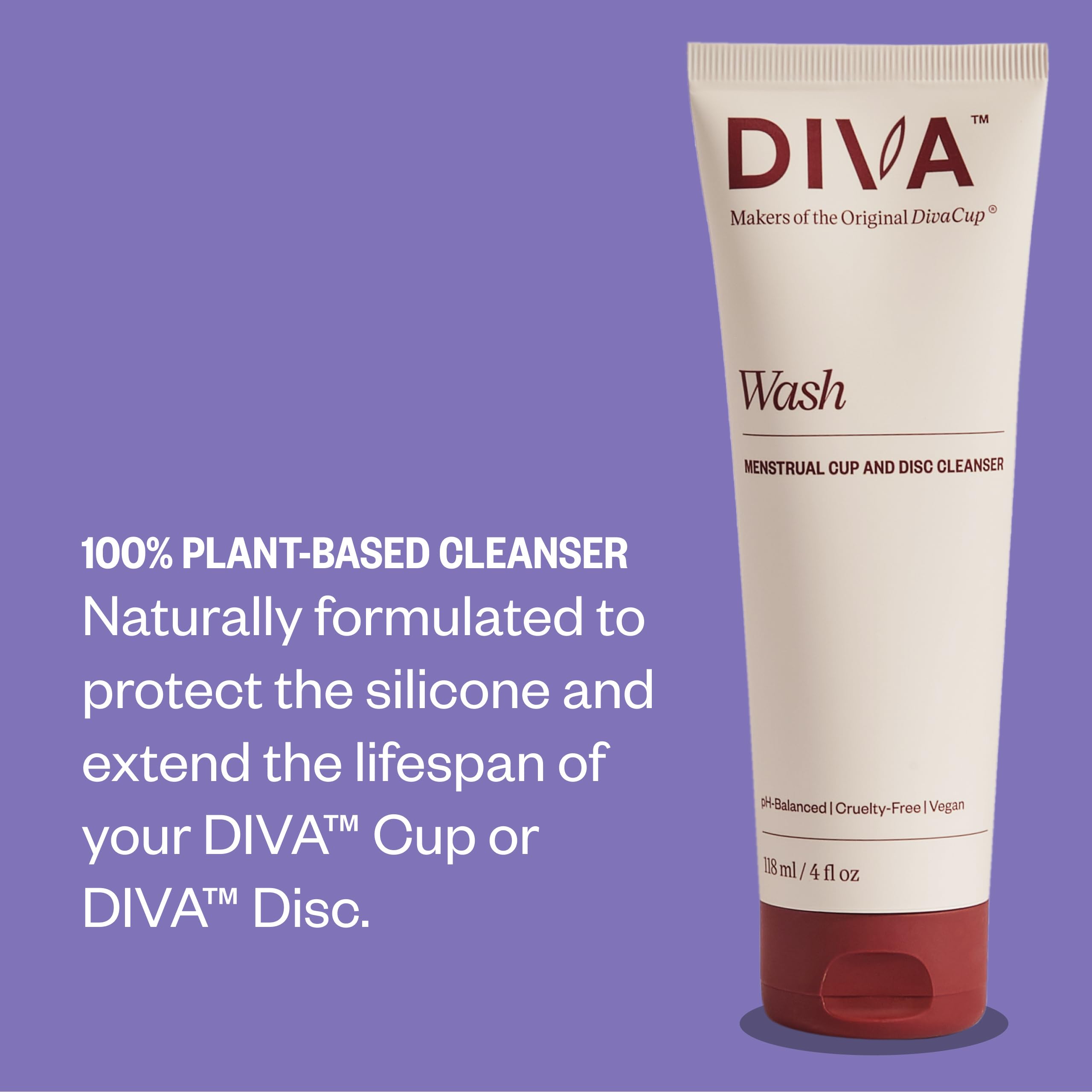 DIVA comparación de tamaño con una DIVA Cup para ilustrar ajuste y compatibilidad