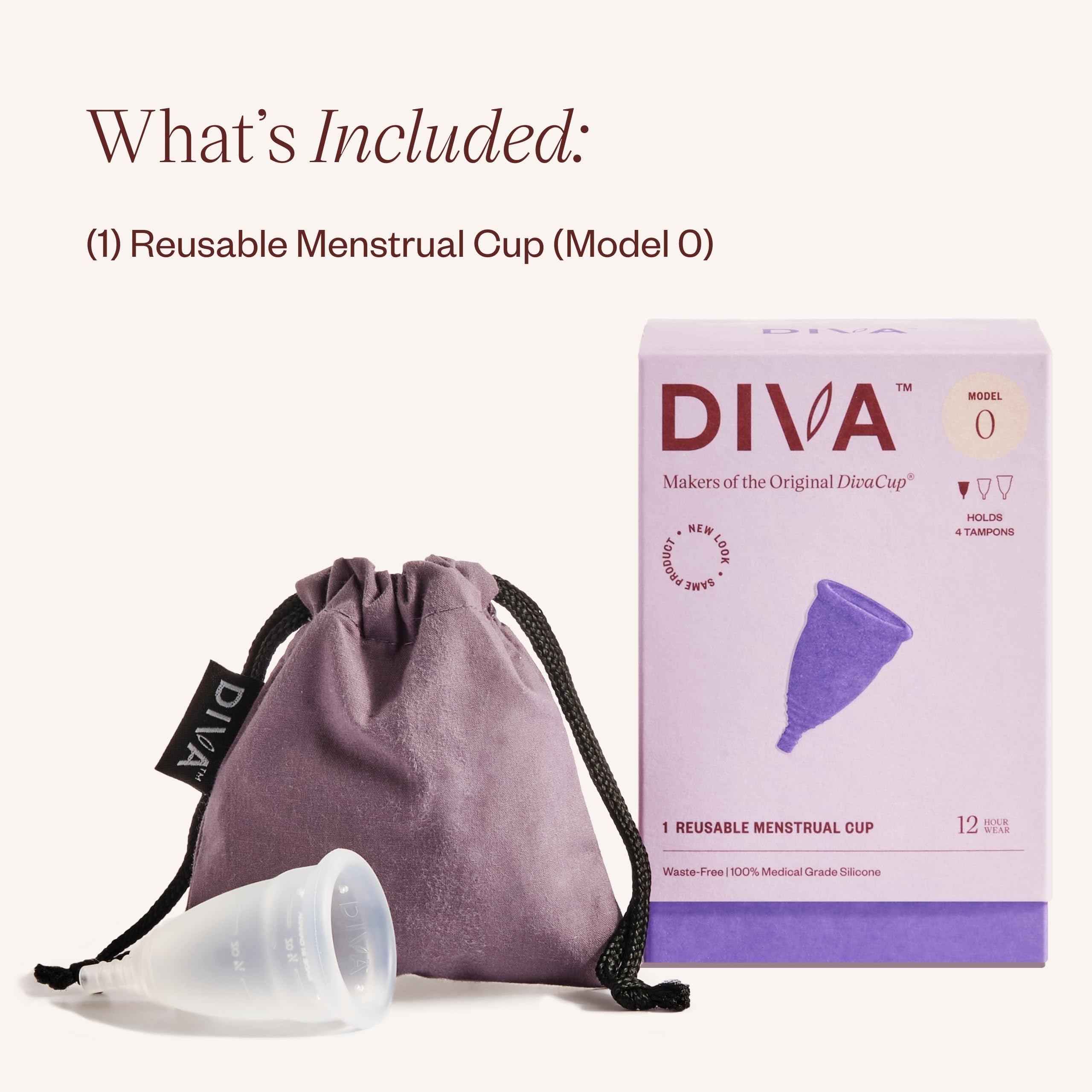 DIVA Cup detalle de silicona médica suave, material seguro para el cuerpo