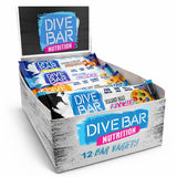 Dive Bar Nutrition empaque frontal mostrando variedad y conveniencia