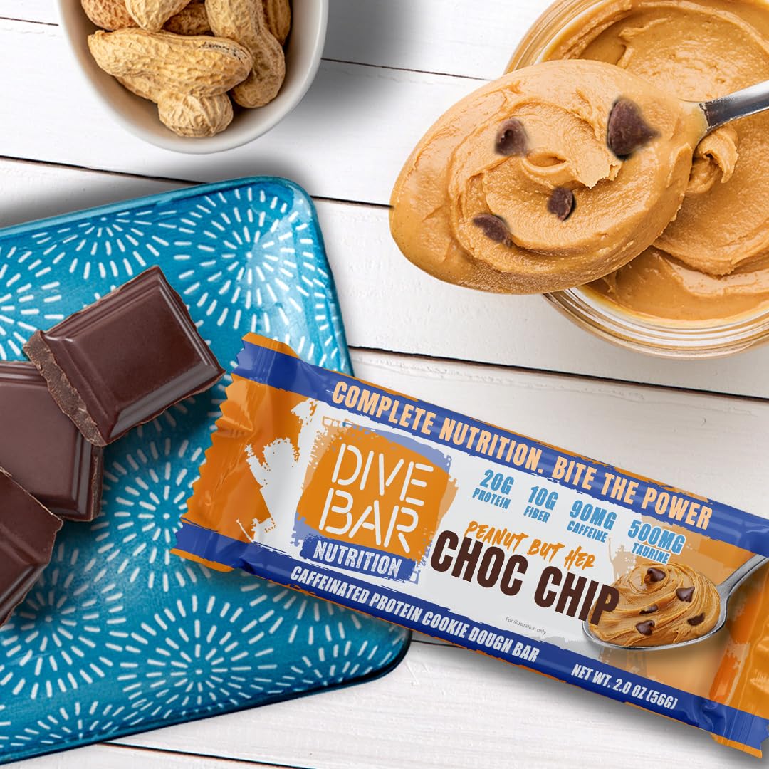 Dive Bar Nutrition barra sobre escritorio para uso en oficina y energía