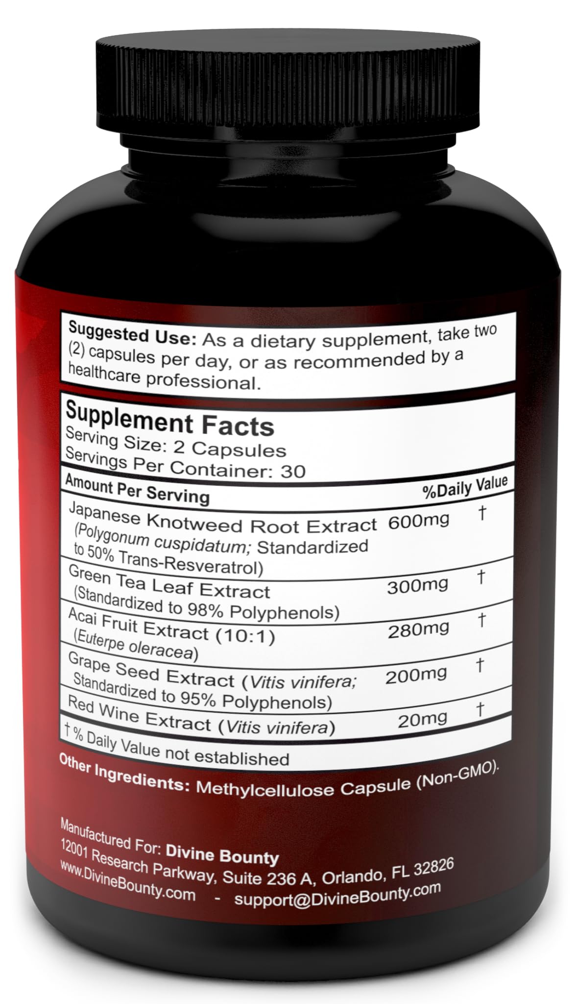 Divine Bounty primer plano de cápsula vegetal que destaca textura y formulación pura