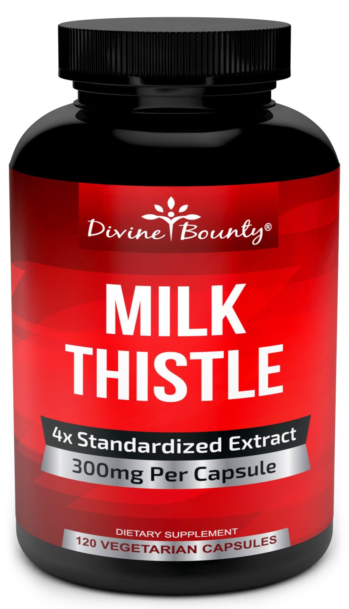 Divine Bounty frasco frontal mostrando etiqueta y cantidad, confianza y potencia