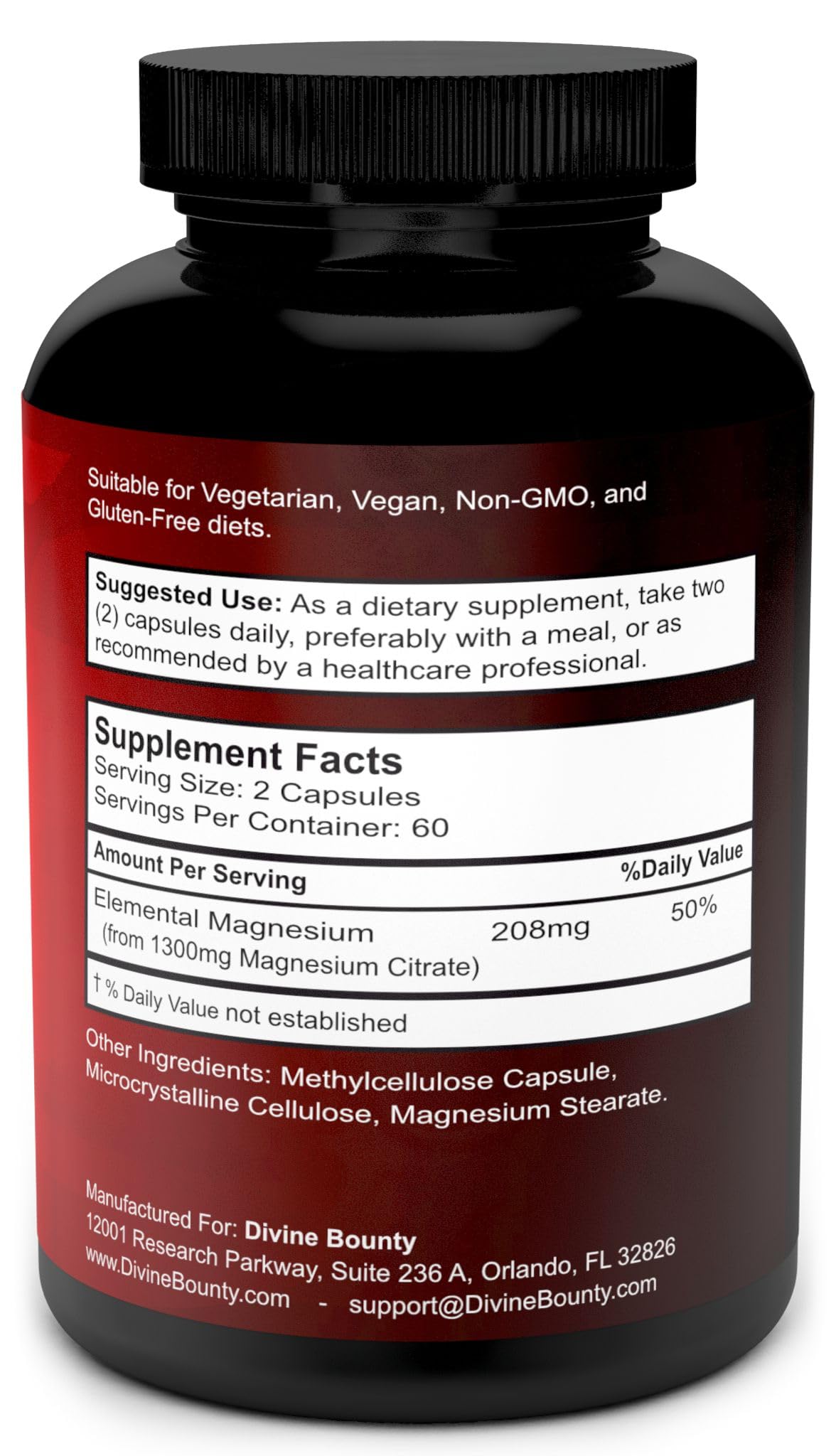Divine Bounty primer plano de cápsula vegetal y superficie lisa para fácil ingestión