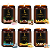 DL DREAMY DEWLA pack frontal mostrando las seis velas y beneficio variedad de aromas